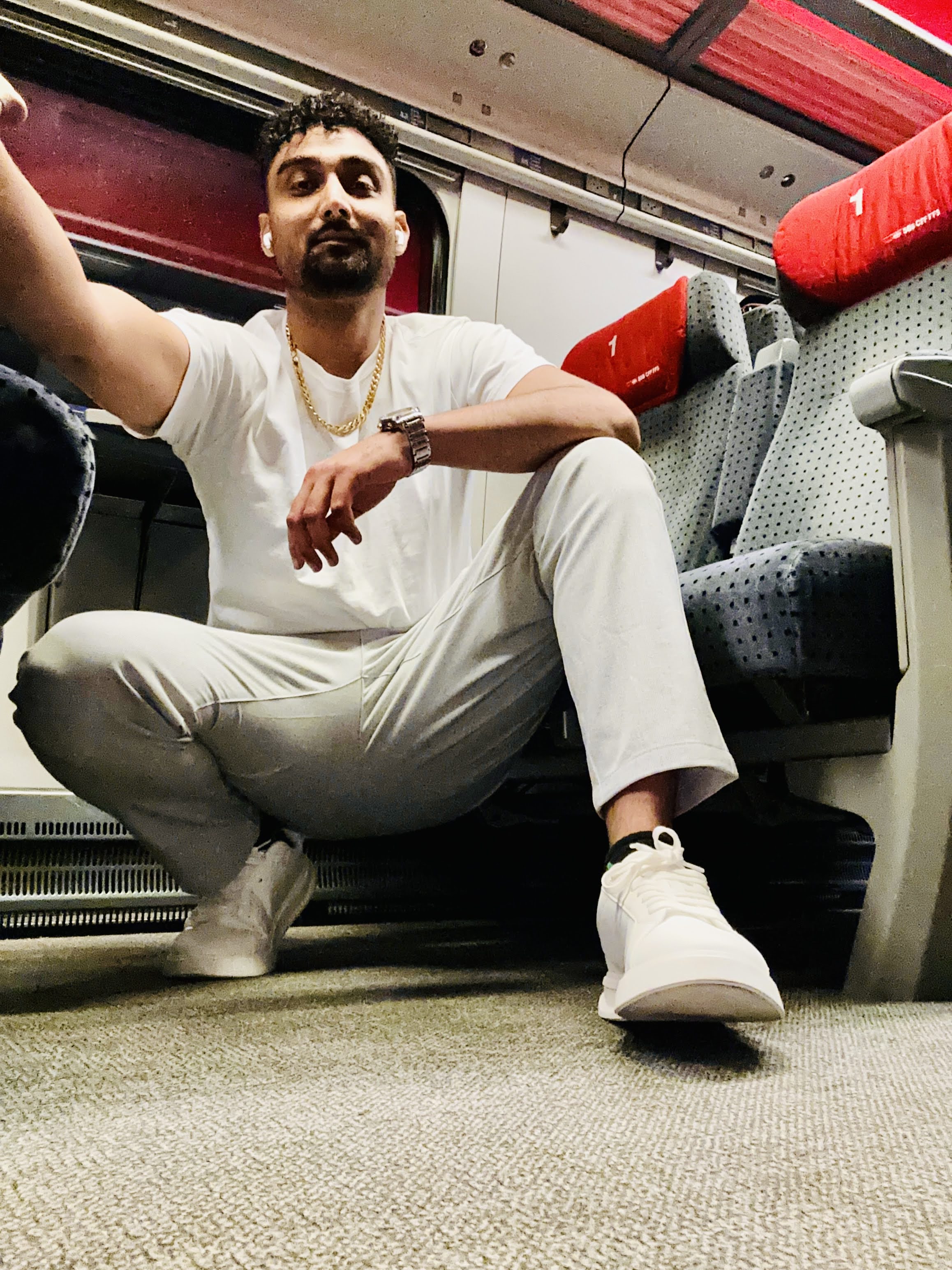 Dhimant on a train
